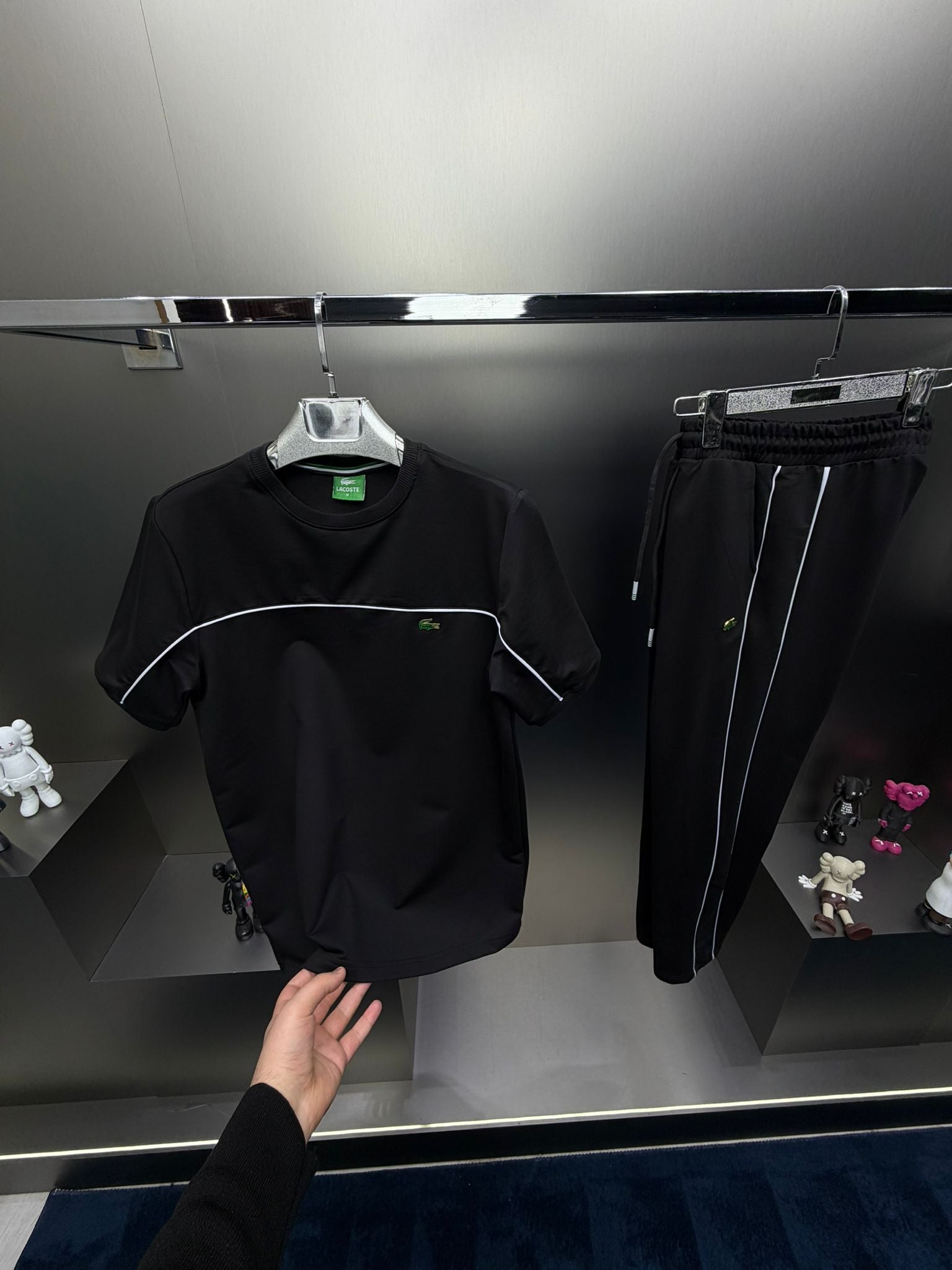 Lacoste Siyah İthal Yazlık Eşofman Takımı