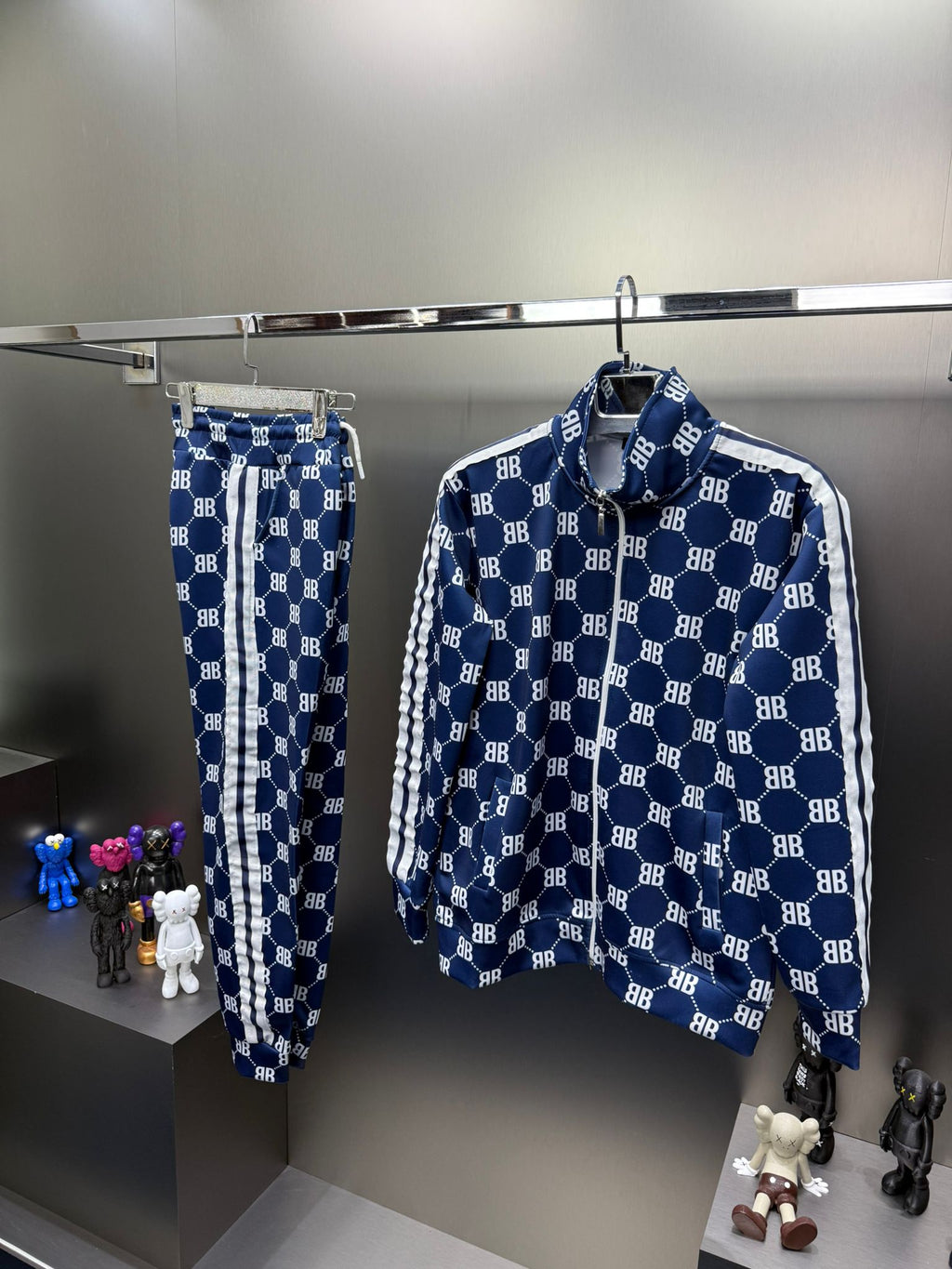 Balenc!aga Monogram Lacivert İthal Eşofman Takım