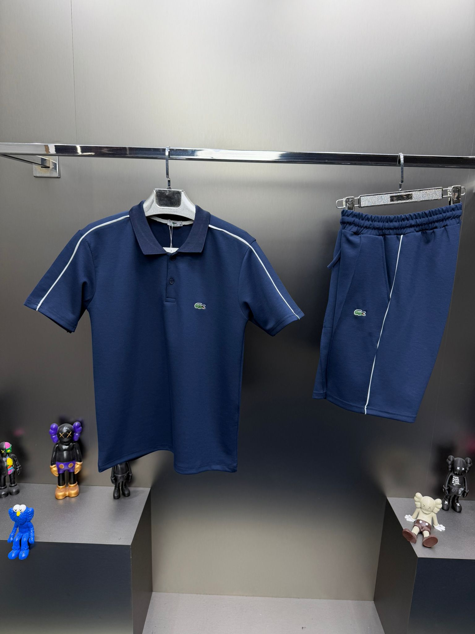 Lacoste Lacivert İthal Şortlu Eşofman Takımı