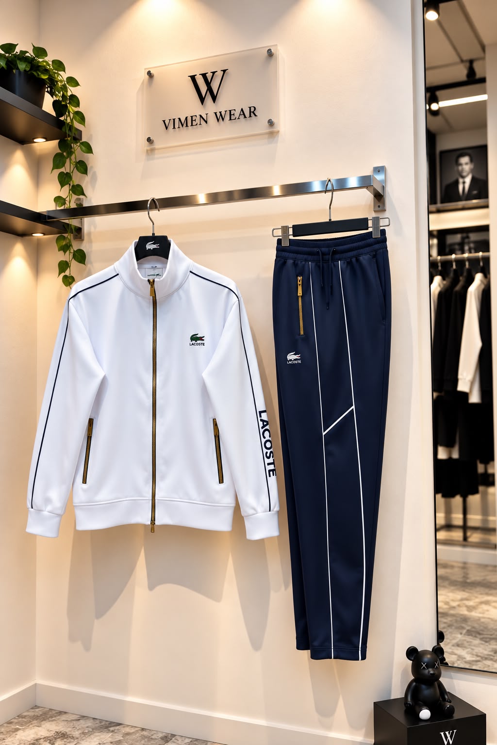 Lacoste  Beyaz Yeşil İthal Eşofman Takım