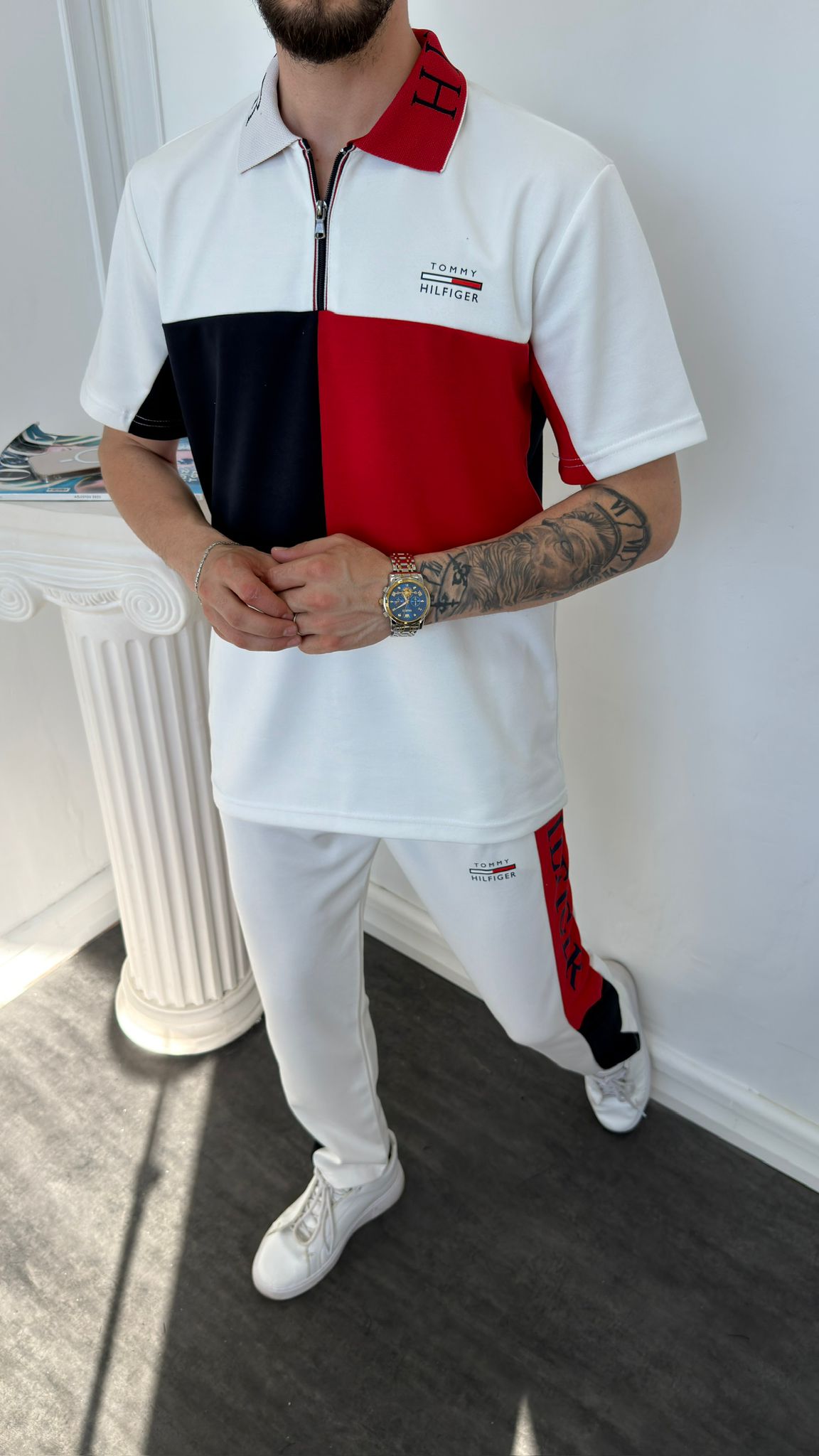Tommy Hilfiger Beyaz İthal Yazlık Eşofman Takımı