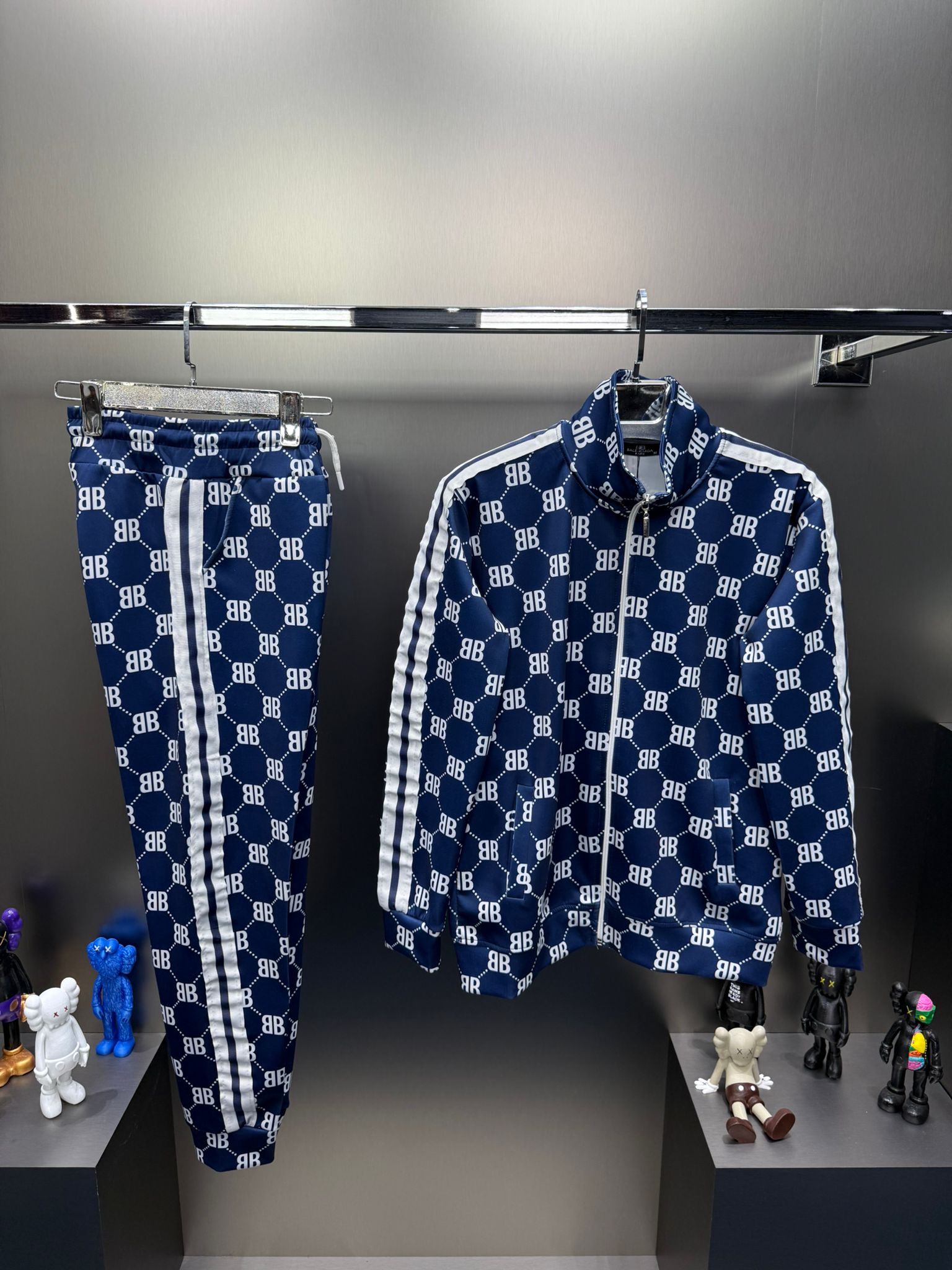 Balenc!aga Monogram Lacivert İthal Eşofman Takım