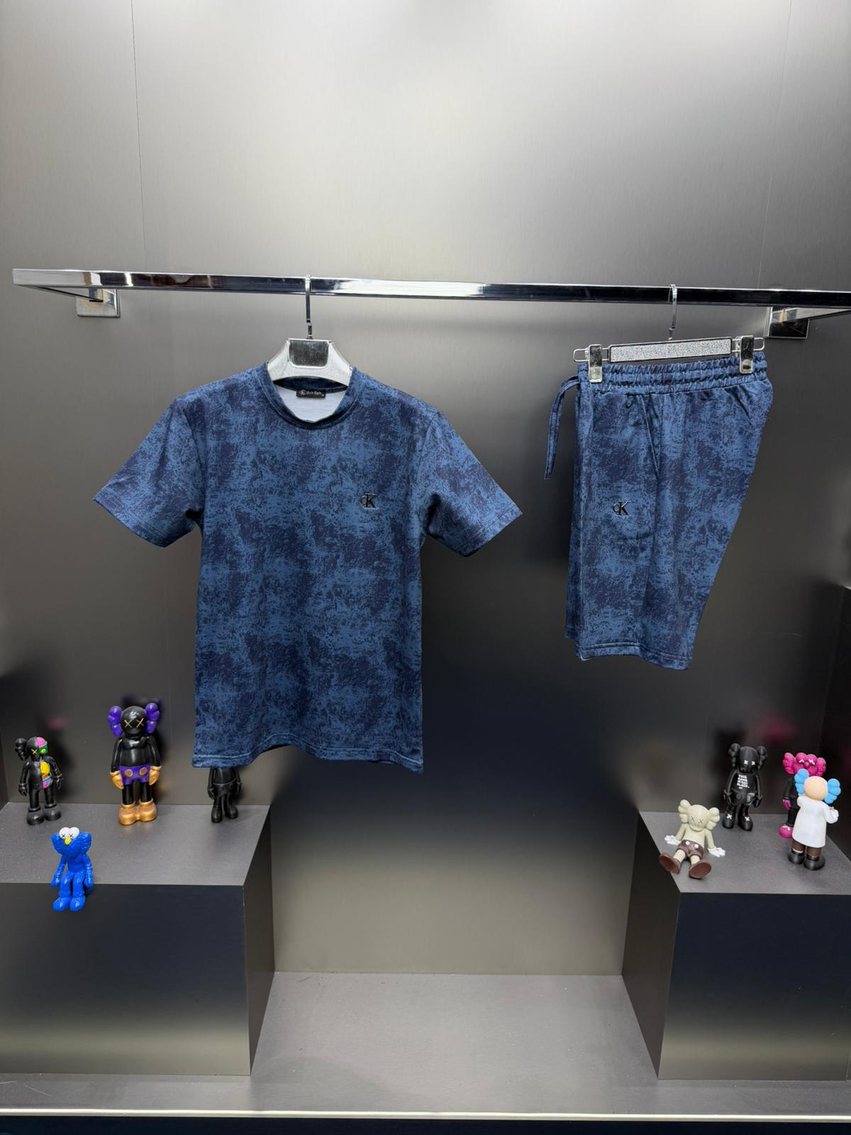Calvin Klein Mavi İthal Şortlu Eşofman Takımı