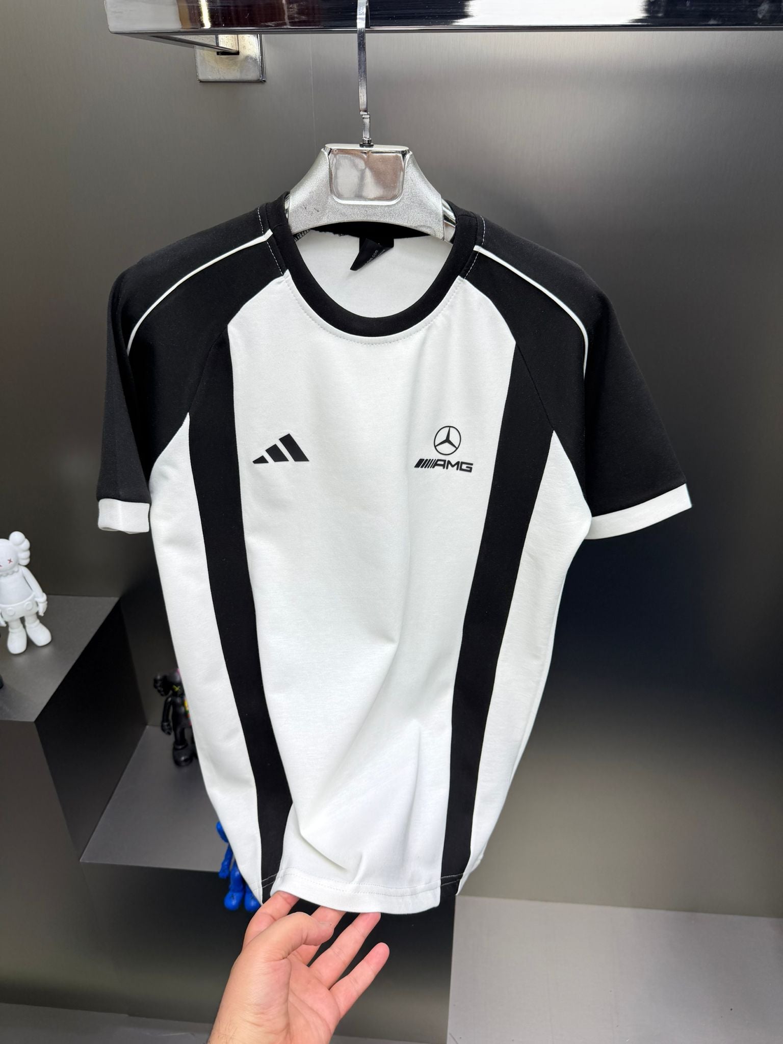Adidas Amg Beyaz Siyah İthal Yazlık Eşofman Takımı