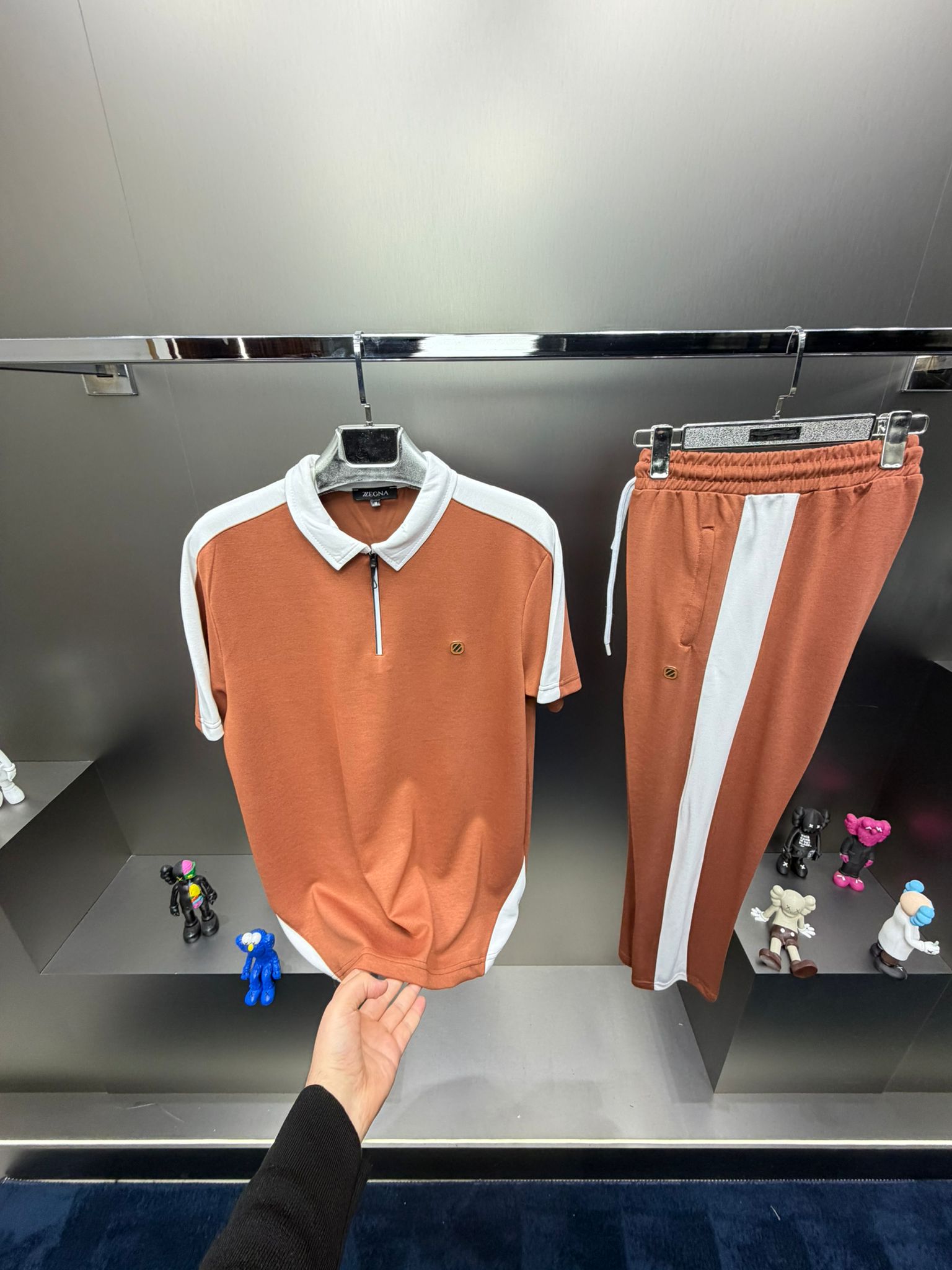 Zegna Kiremit İthal Yazlık Eşofman Takımı