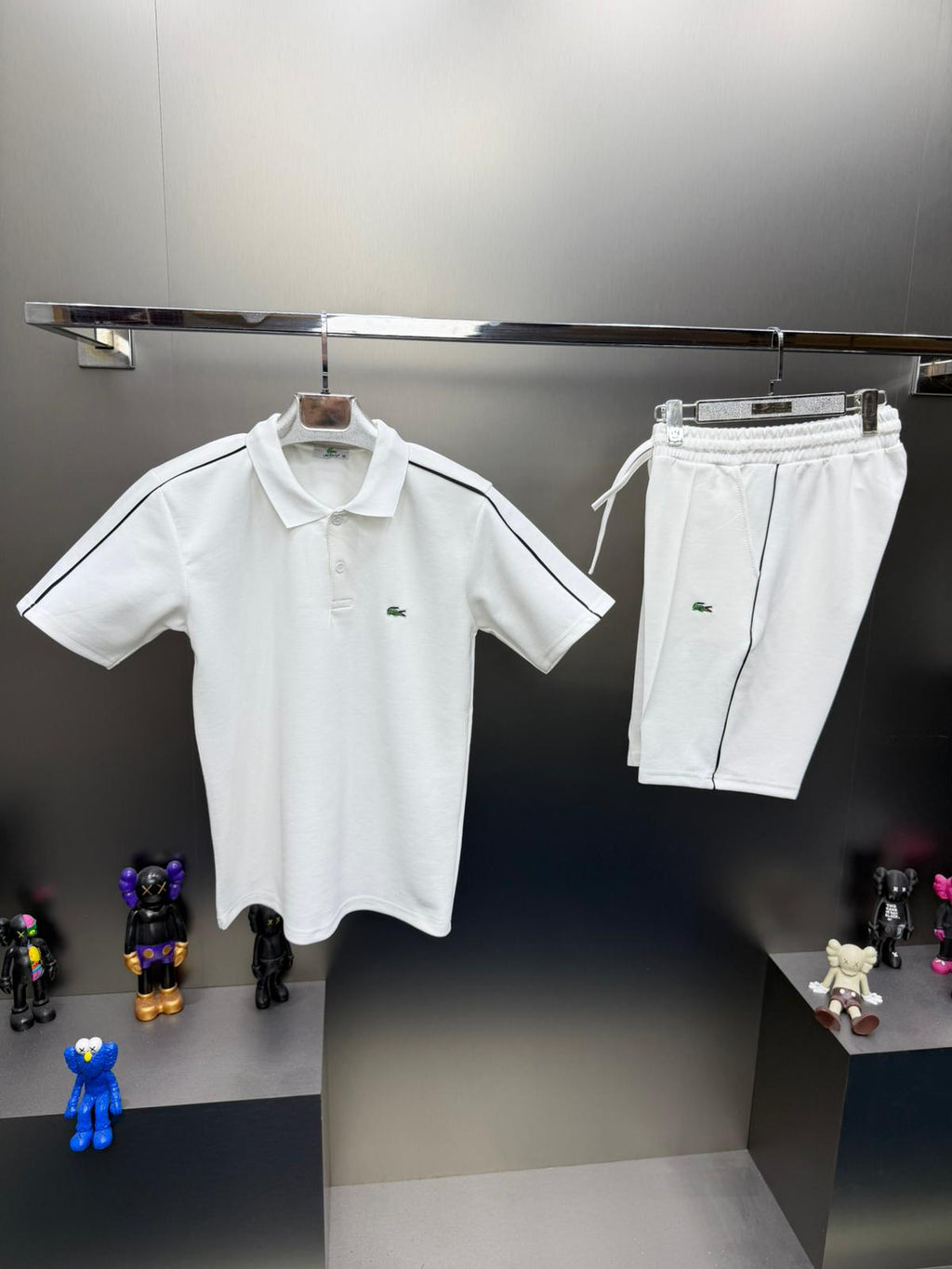 Lacoste Beyaz İthal Şortlu Eşofman Takımı