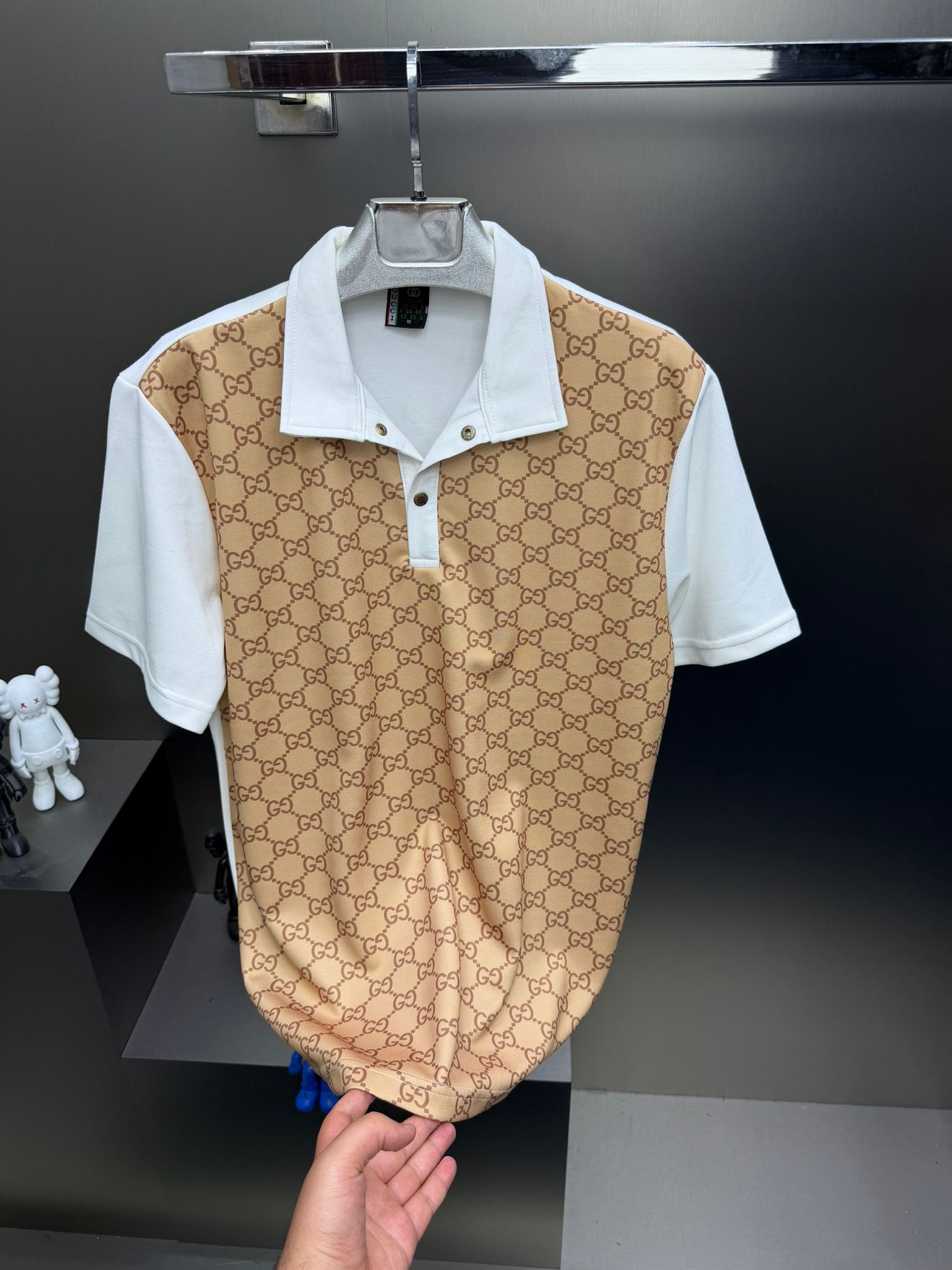 Gucci Beyaz Kahve İthal Şortlu Eşofman Takımı