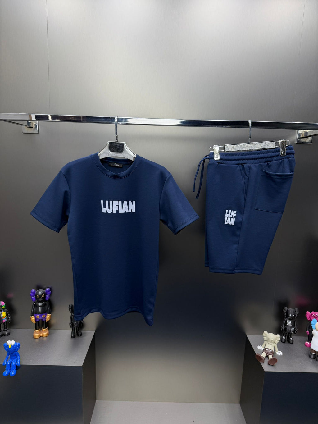 Lufian Lacivert İthal Şortlu Eşofman Takımı