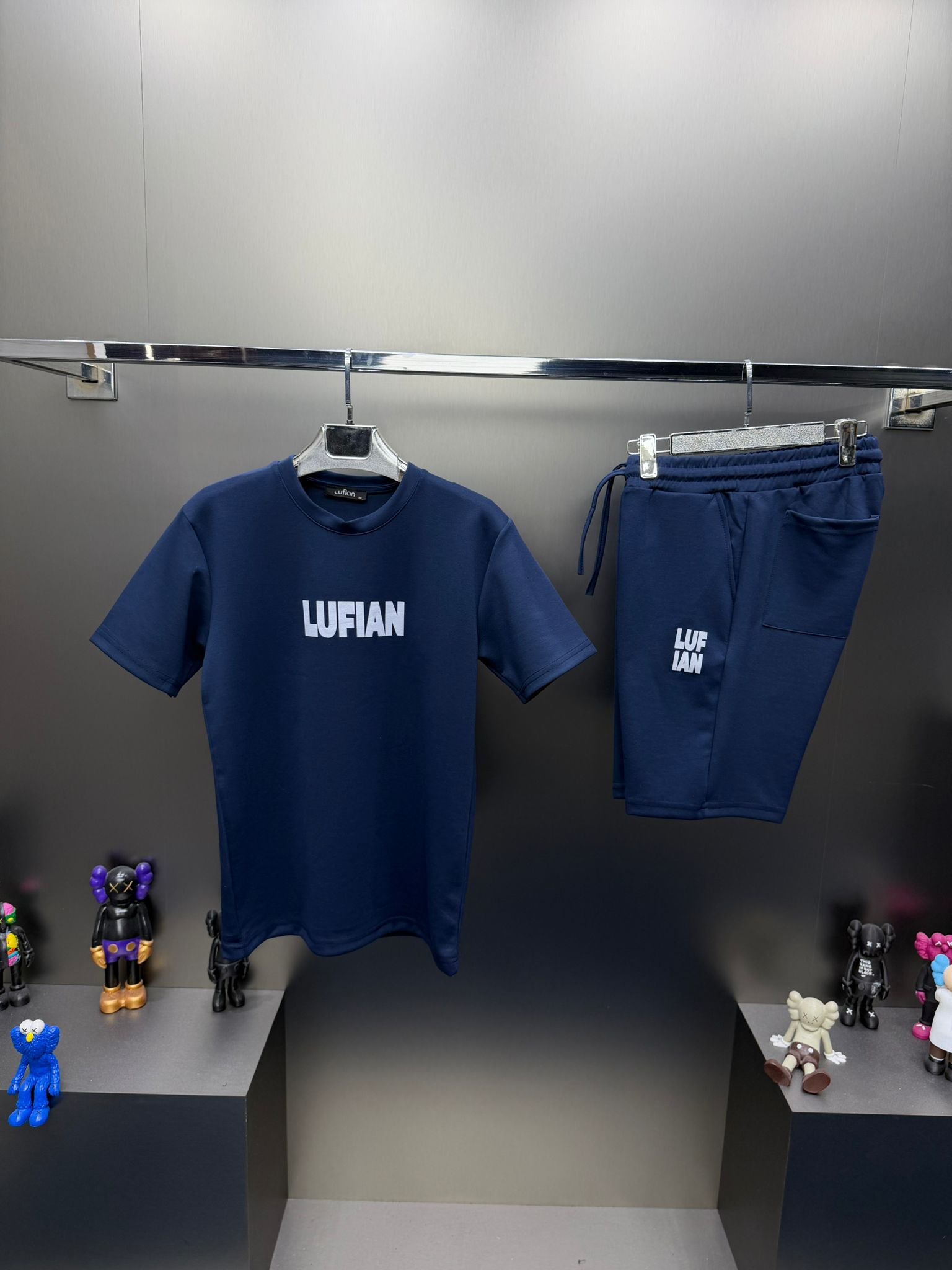 Lufian Lacivert İthal Şortlu Eşofman Takımı