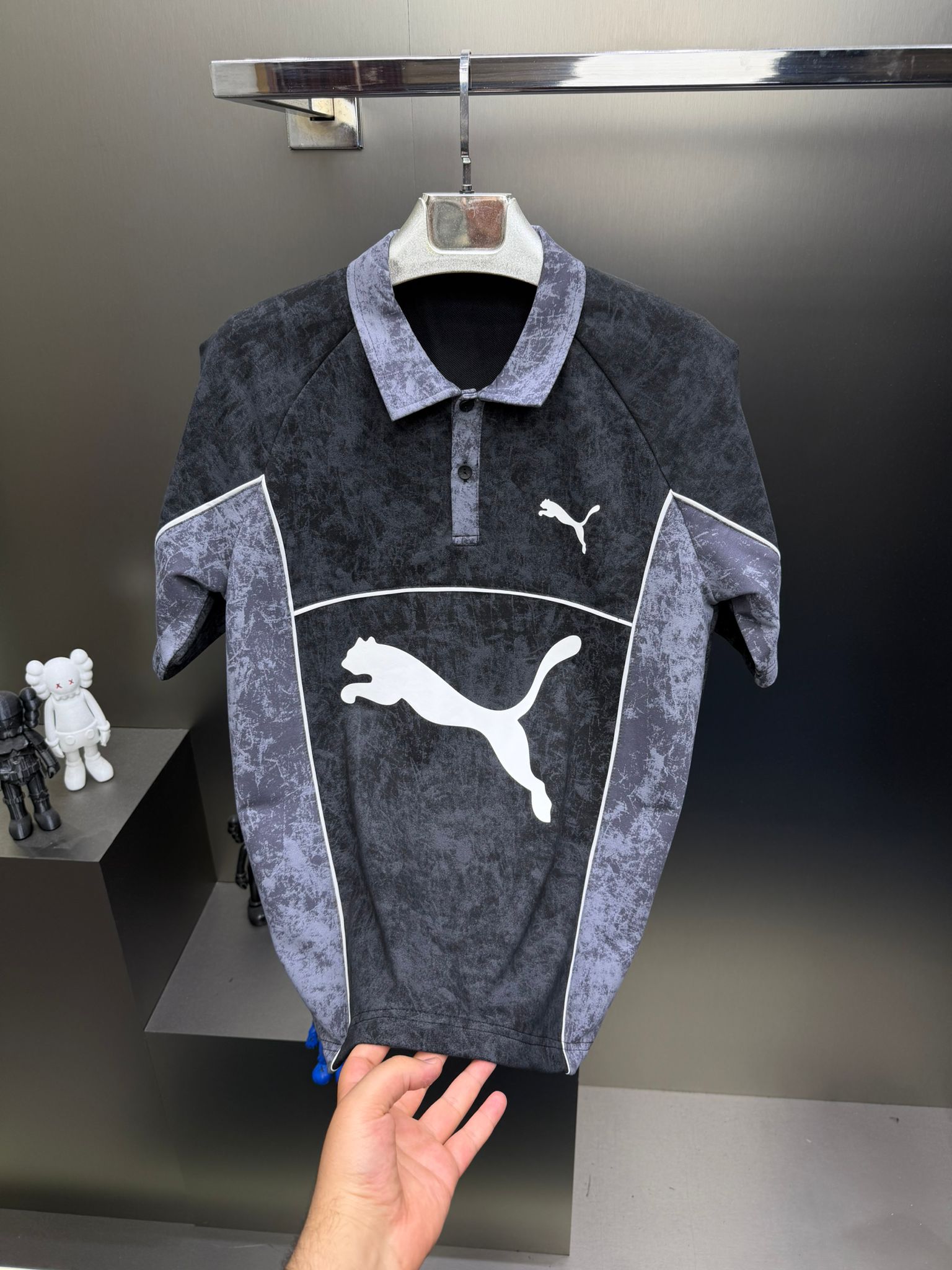 Puma Siyah Mavi İthal Yazlık Eşofman Takımı