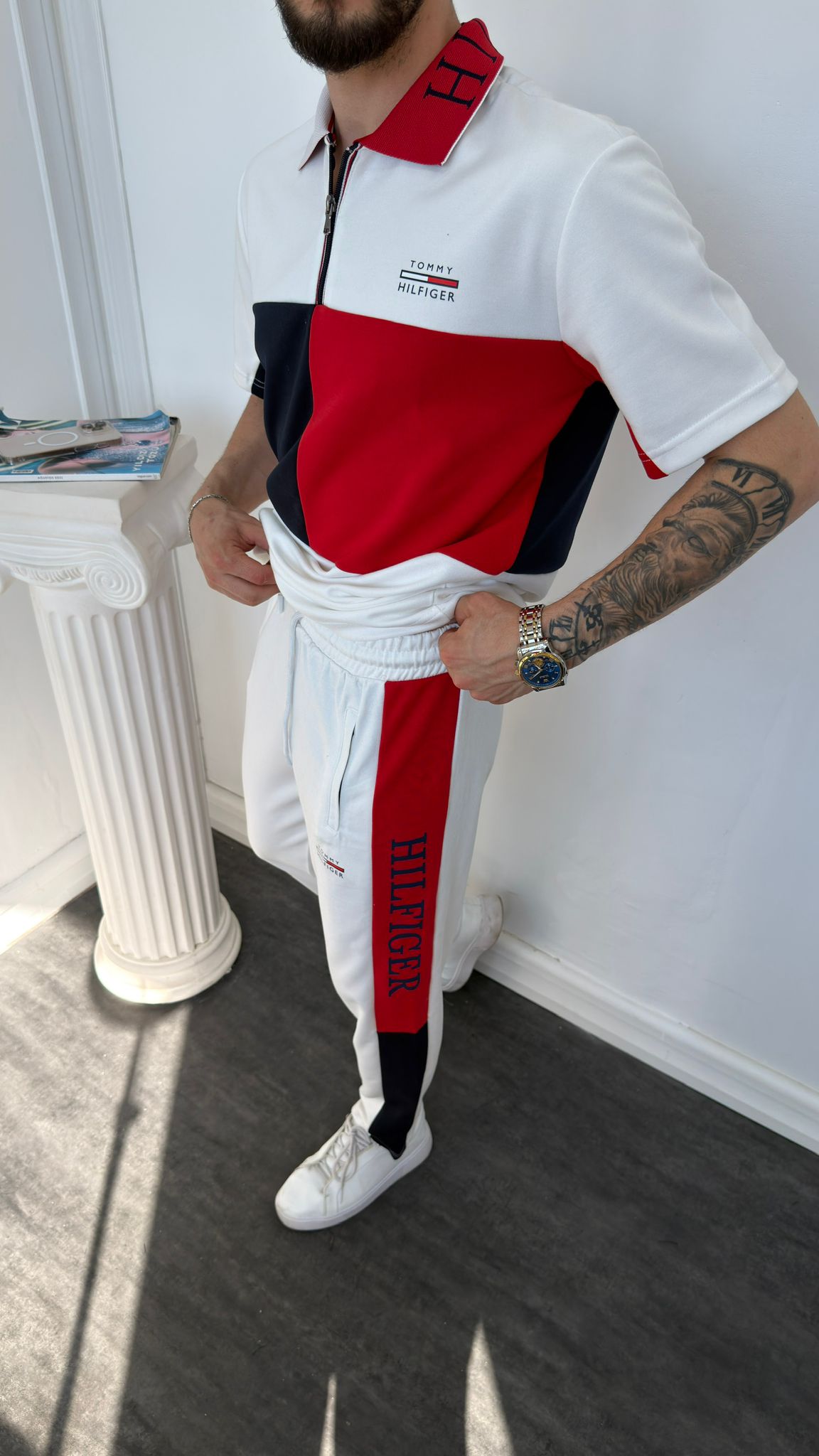 Tommy Hilfiger Beyaz İthal Yazlık Eşofman Takımı