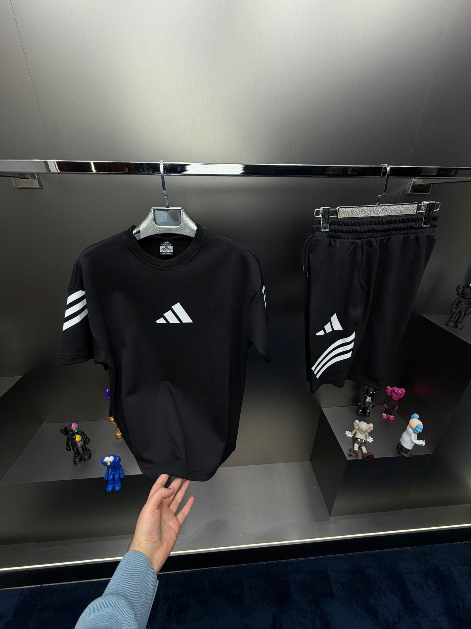 Adidas ZN Siyah İthal Şortlu Eşofman Takımı