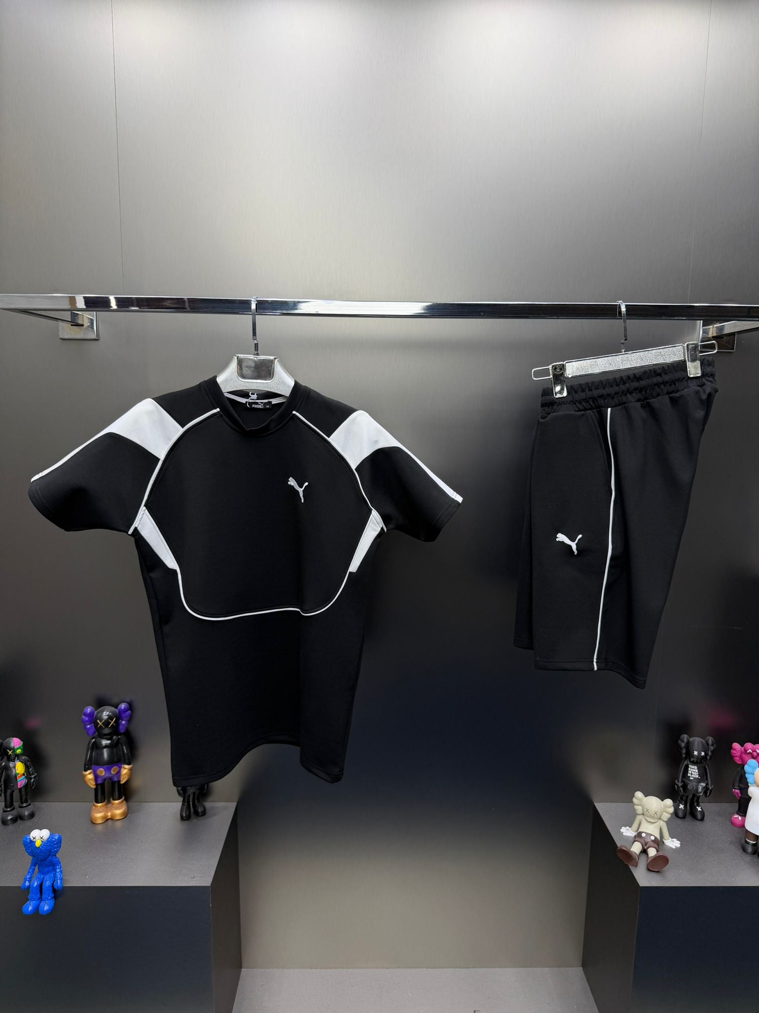 Puma Siyah İthal Şortlu Eşofman Takımı