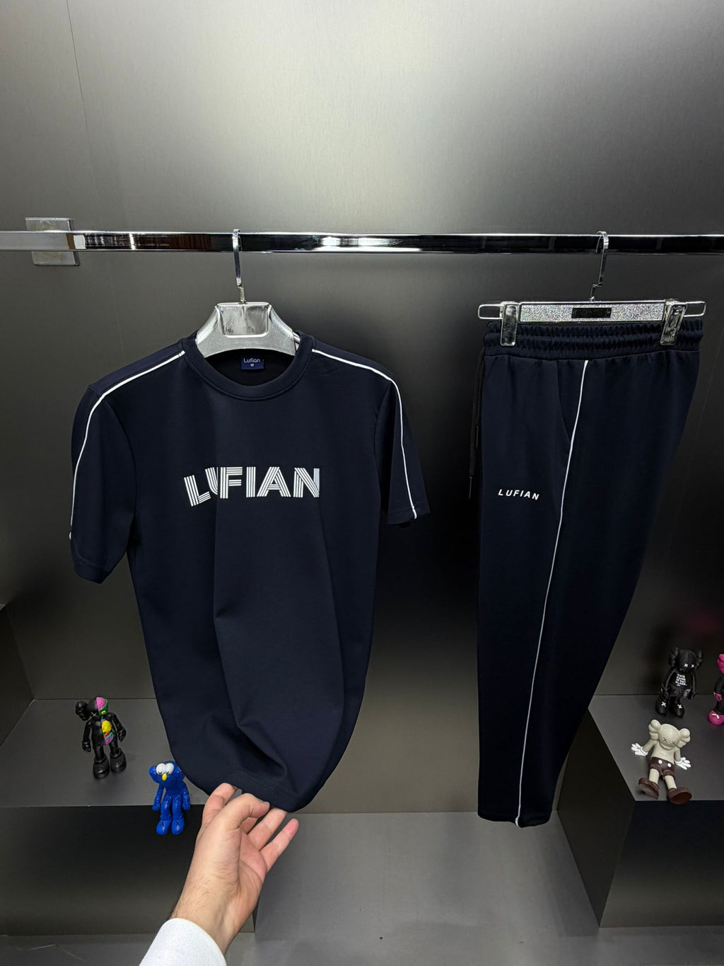 Lufian Lacivert İthal Yazlık Eşofman Takımı