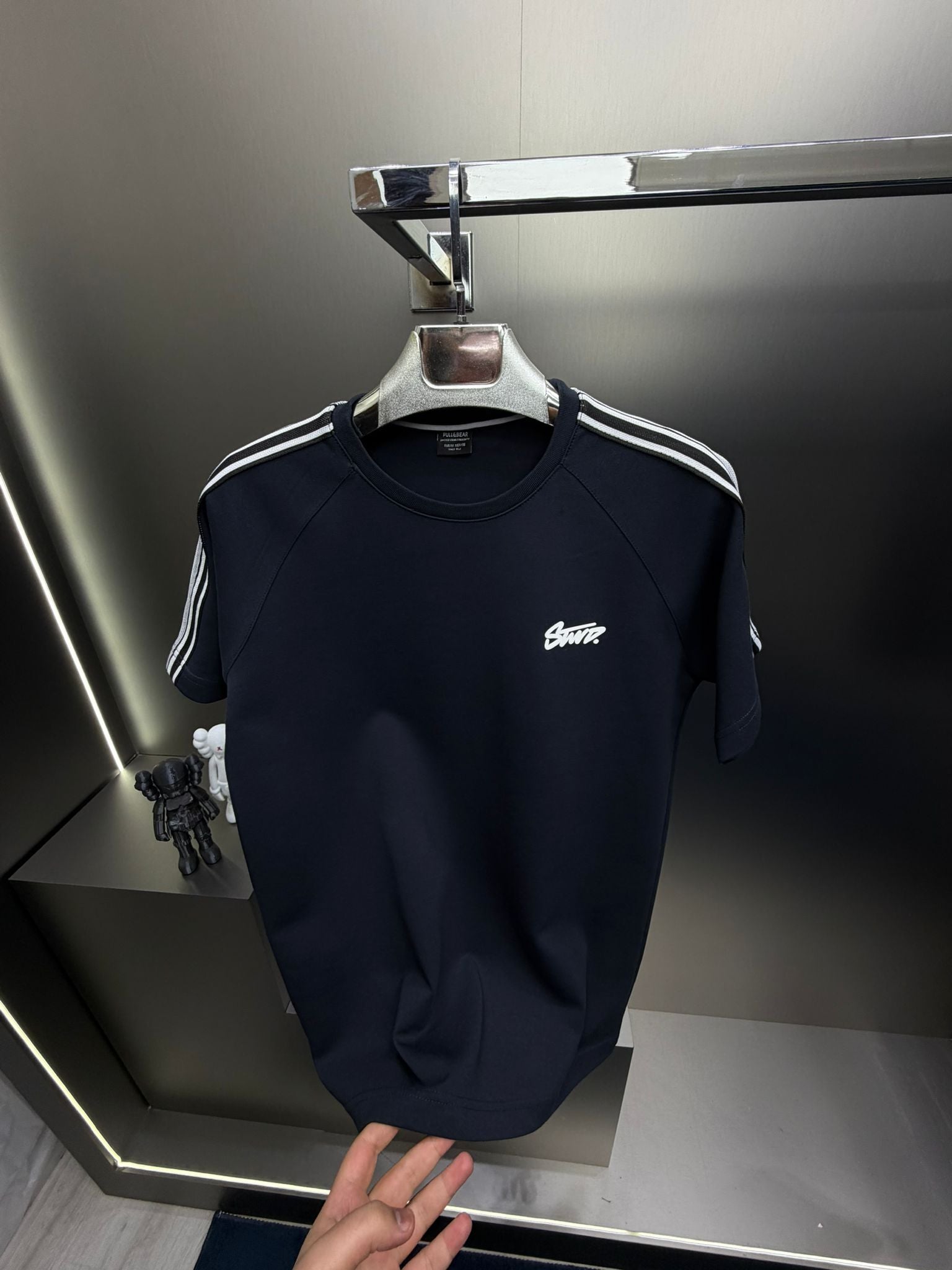 Pull & Bear Lacivert İthal Şortlu Eşofman Takımı