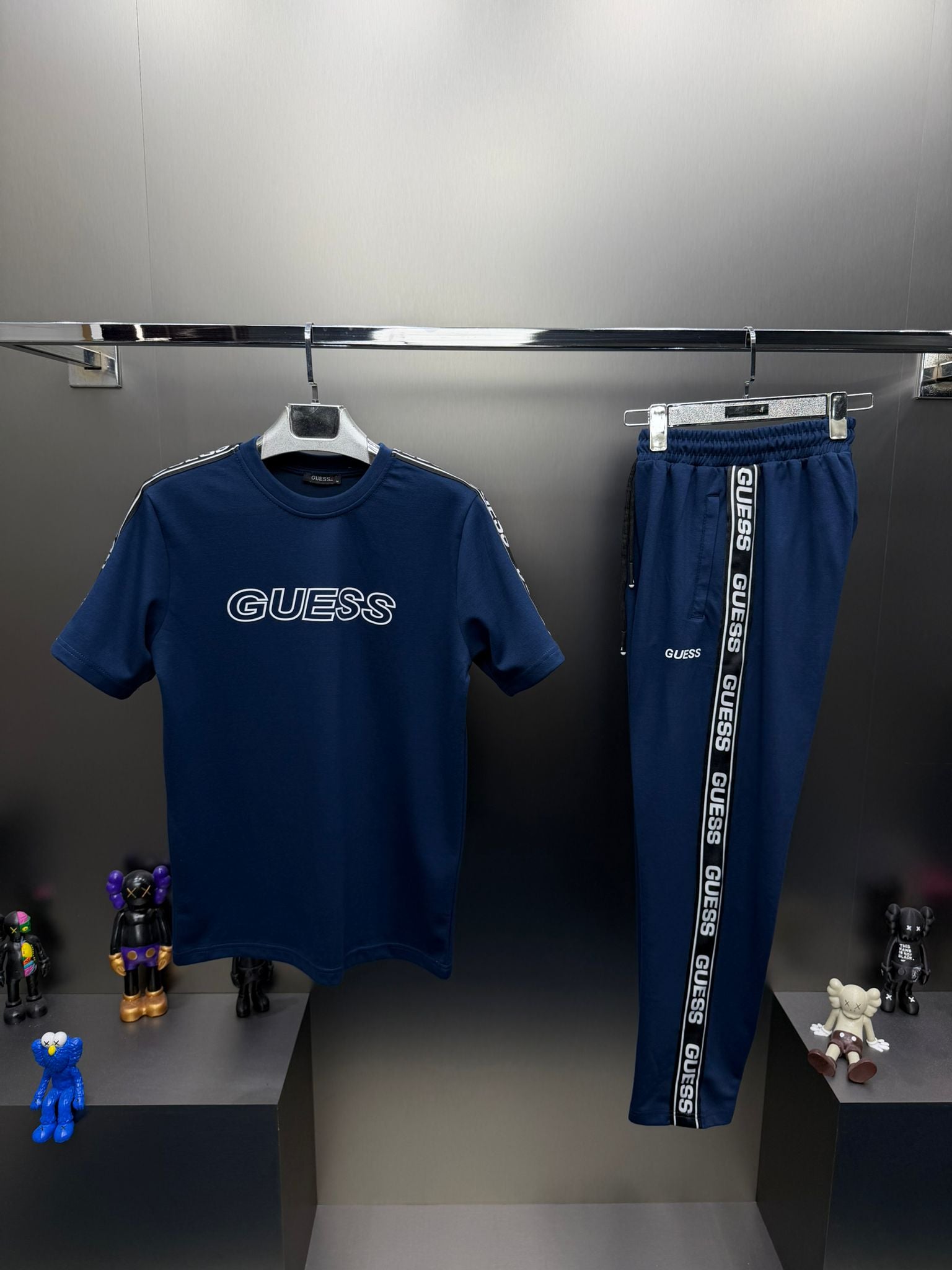 Guess Lacivert İthal Yazlık Eşofman Takımı