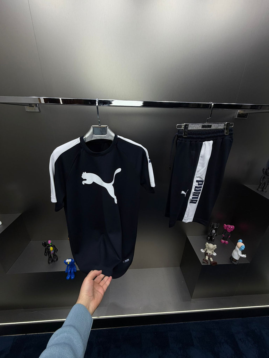 Puma Lacivert İthal Şortlu Eşofman Takımı