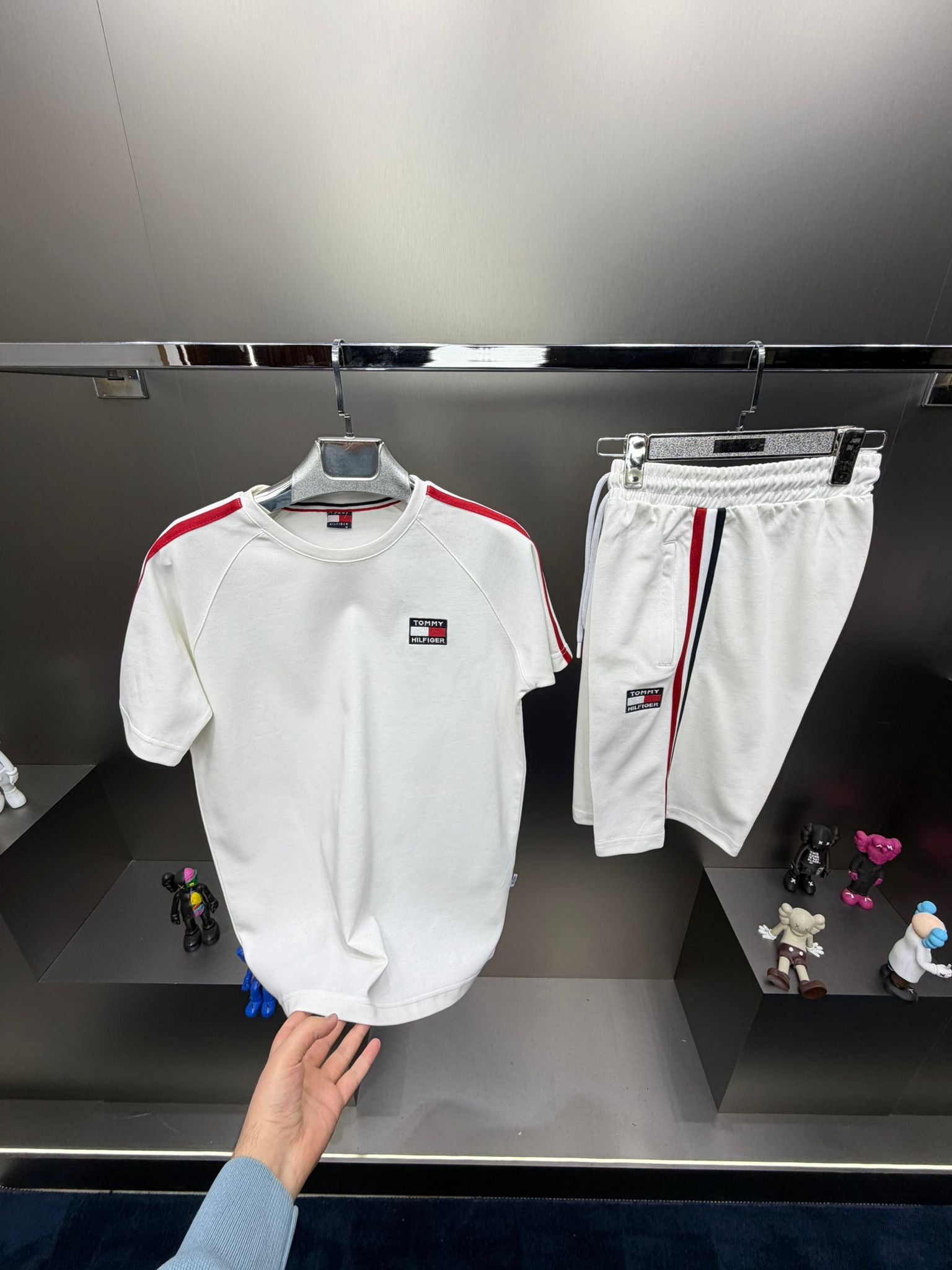Tommy Hilfiger Beyaz İthal Şortlu Eşofman Takımı